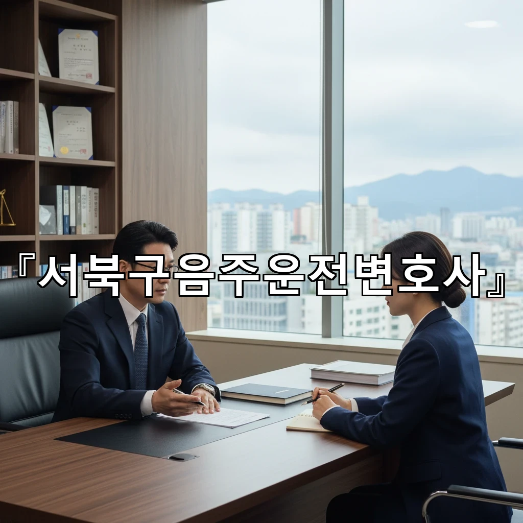서북구음주운전변호사 초동진술 준비부터 조사 대응까지 정리