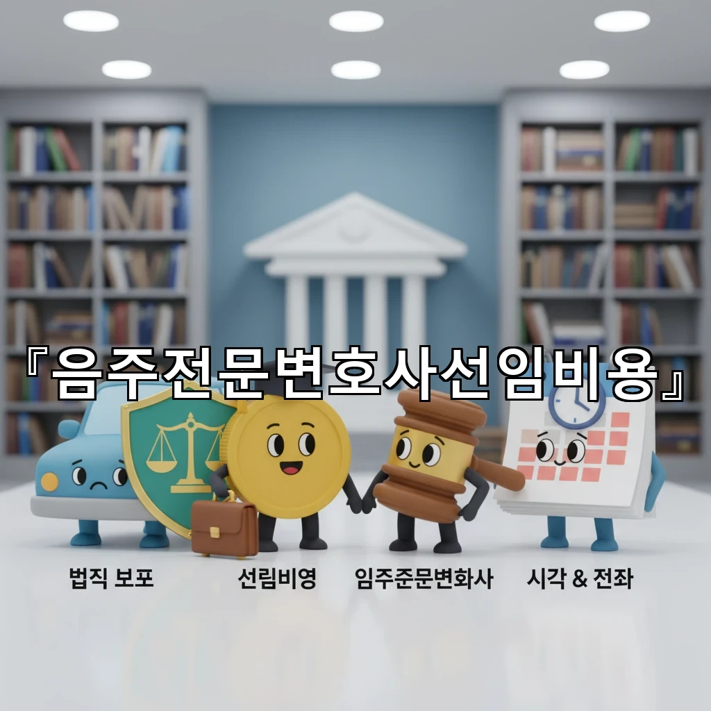 음주전문변호사선임비용 책정 방식과 계약서에서 놓치기 쉬운 조항