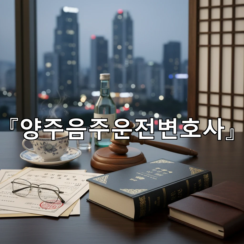 양주음주운전변호사 면허 취소 정지 기준과 구제 신청 흐름 정리