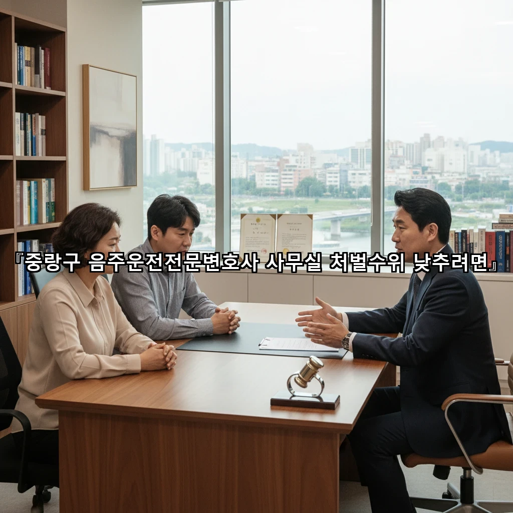 중랑구 음주운전전문변호사 사무실 처벌수위 낮추려면