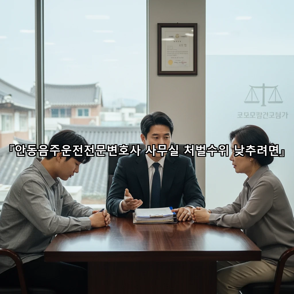 안동음주운전전문변호사 사무실 처벌수위 낮추려면