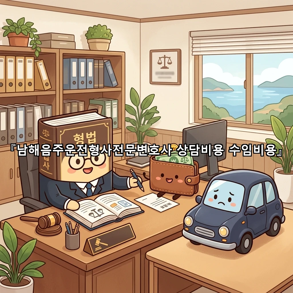 남해음주운전형사전문변호사 상담비용 수임비용