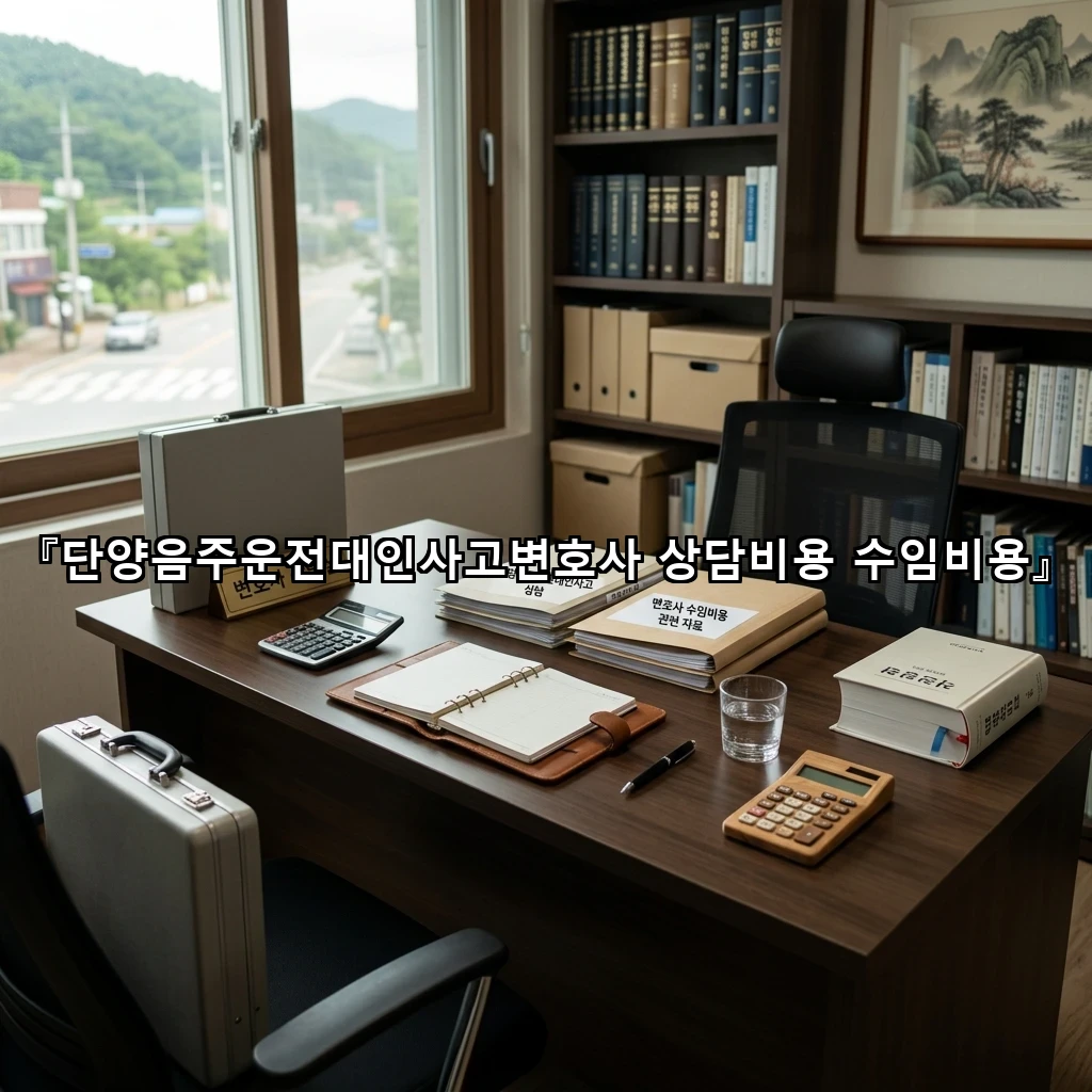 단양음주운전대인사고변호사 상담비용 수임비용