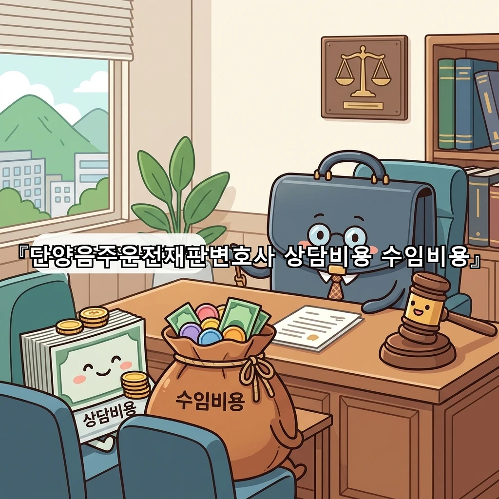 단양음주운전재판변호사 상담비용 수임비용