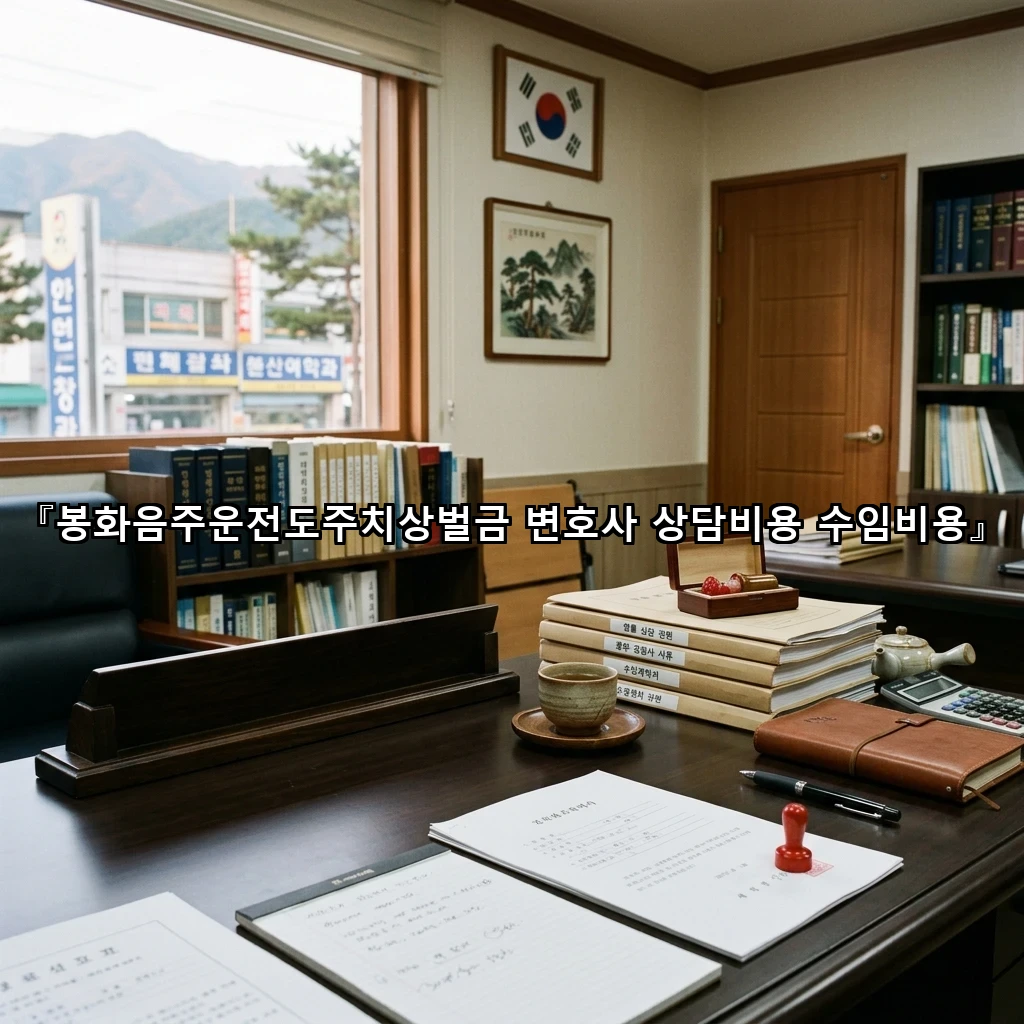 봉화음주운전도주치상벌금 변호사 상담비용 수임비용