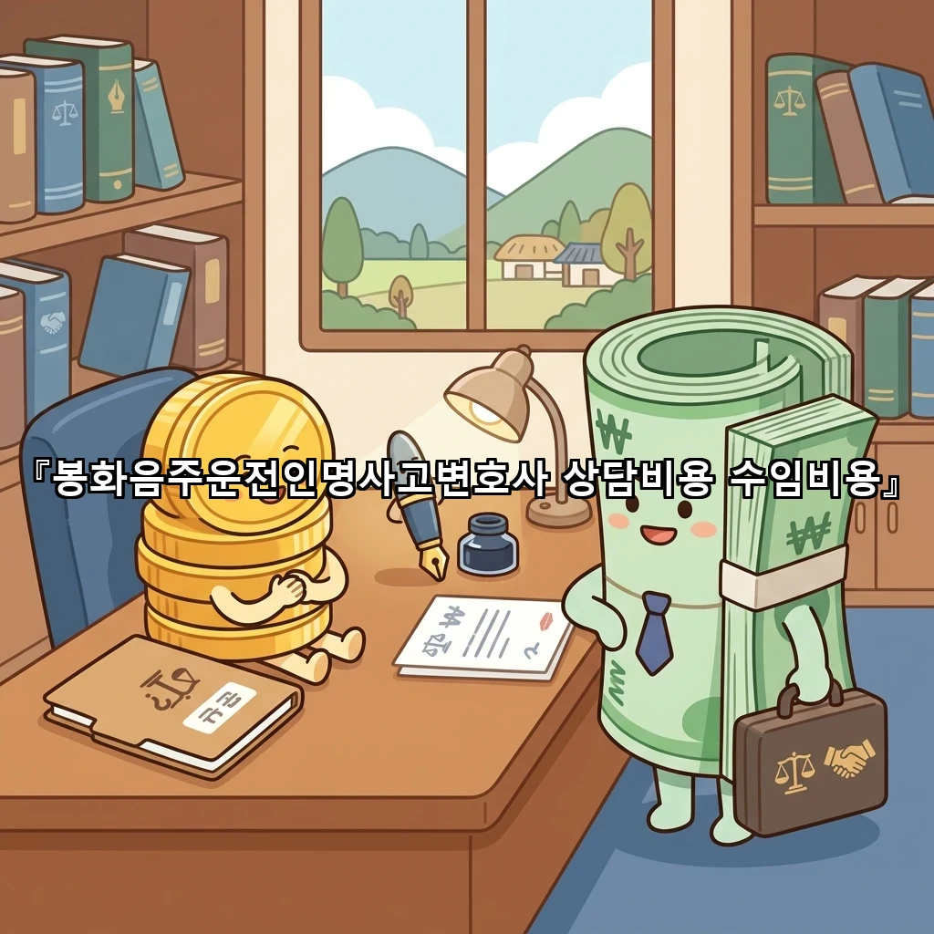 봉화음주운전인명사고변호사 상담비용 수임비용