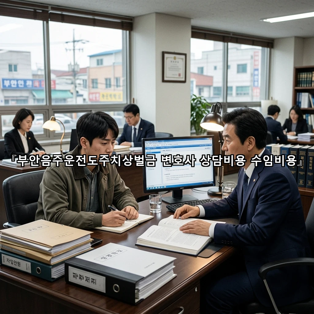 부안음주운전도주치상벌금 변호사 상담비용 수임비용