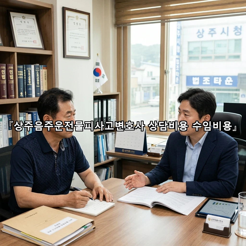 상주음주운전물피사고변호사 상담비용 수임비용