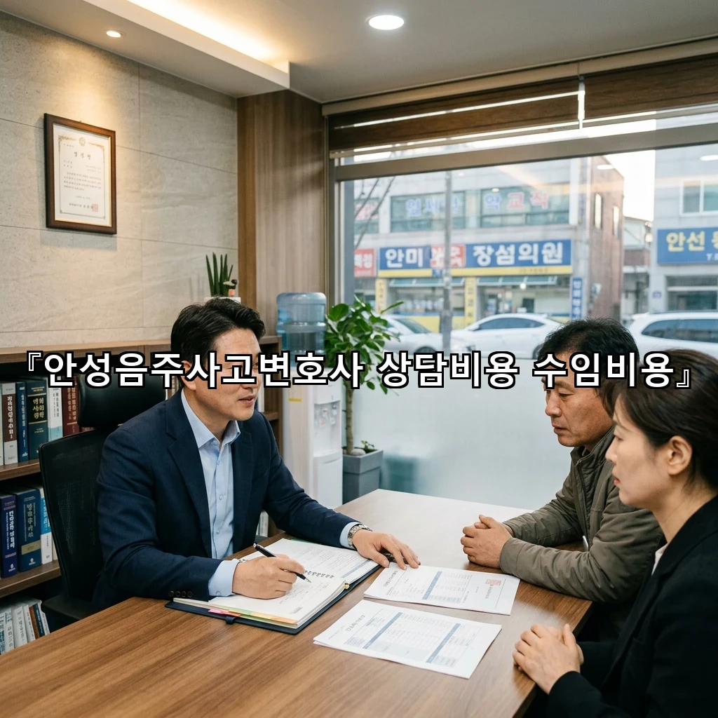 안성음주사고변호사 상담비용 수임비용
