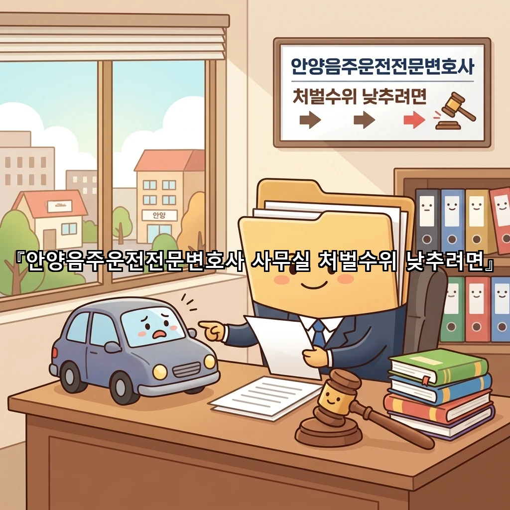 안양음주운전전문변호사 사무실 처벌수위 낮추려면