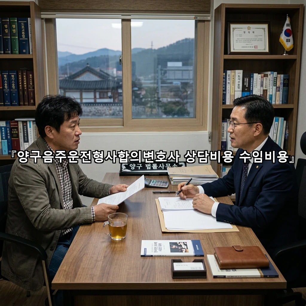 양구음주운전형사합의변호사 상담비용 수임비용