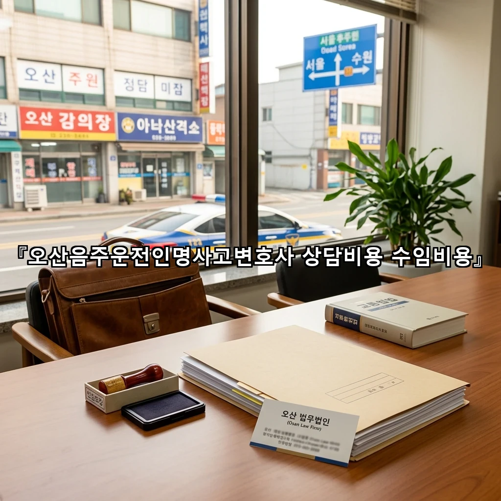 오산음주운전인명사고변호사 상담비용 수임비용