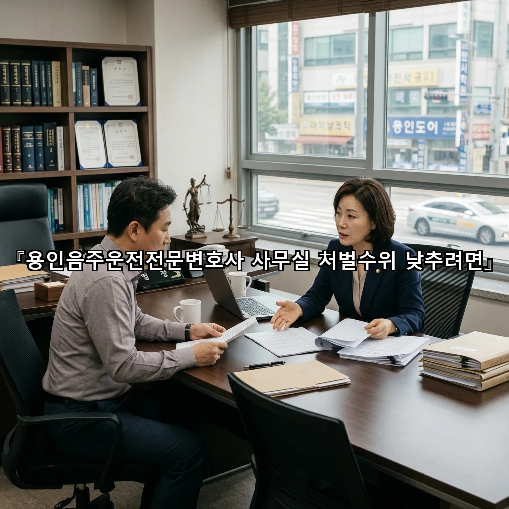 용인음주운전전문변호사 사무실 처벌수위 낮추려면