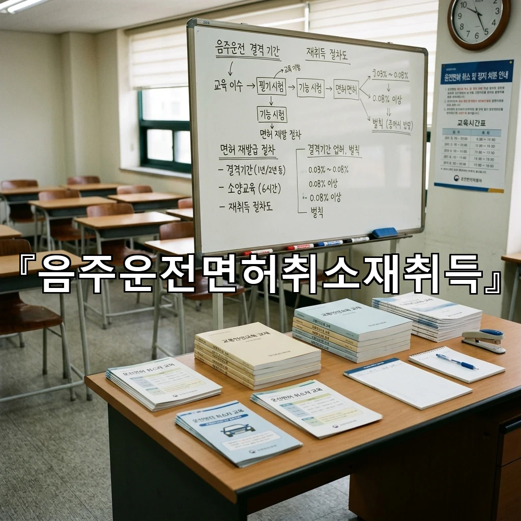 음주운전면허취소재취득 과정에서 놓치기 쉬운 일정과 확인 포인트