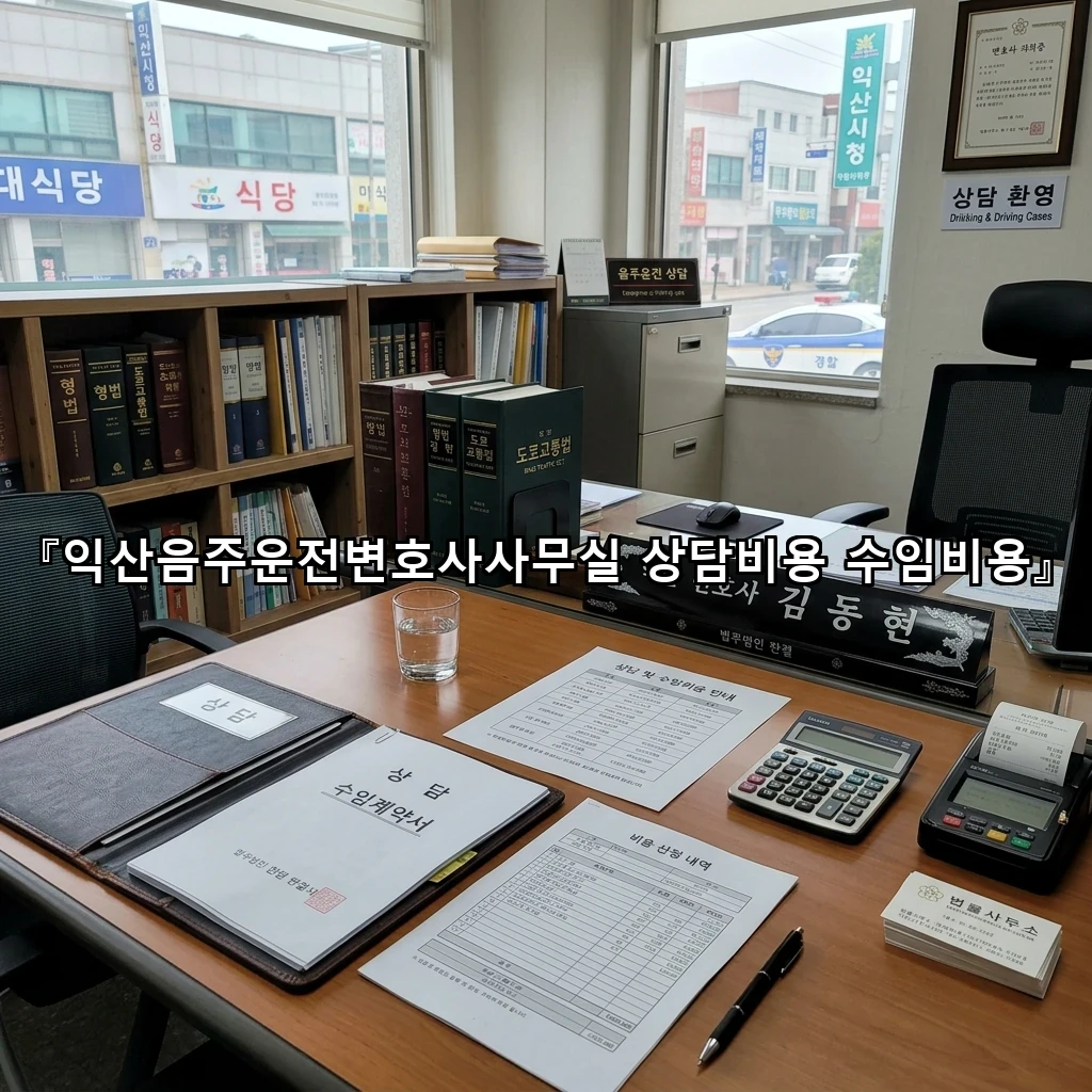 익산음주운전변호사사무실 상담비용 수임비용