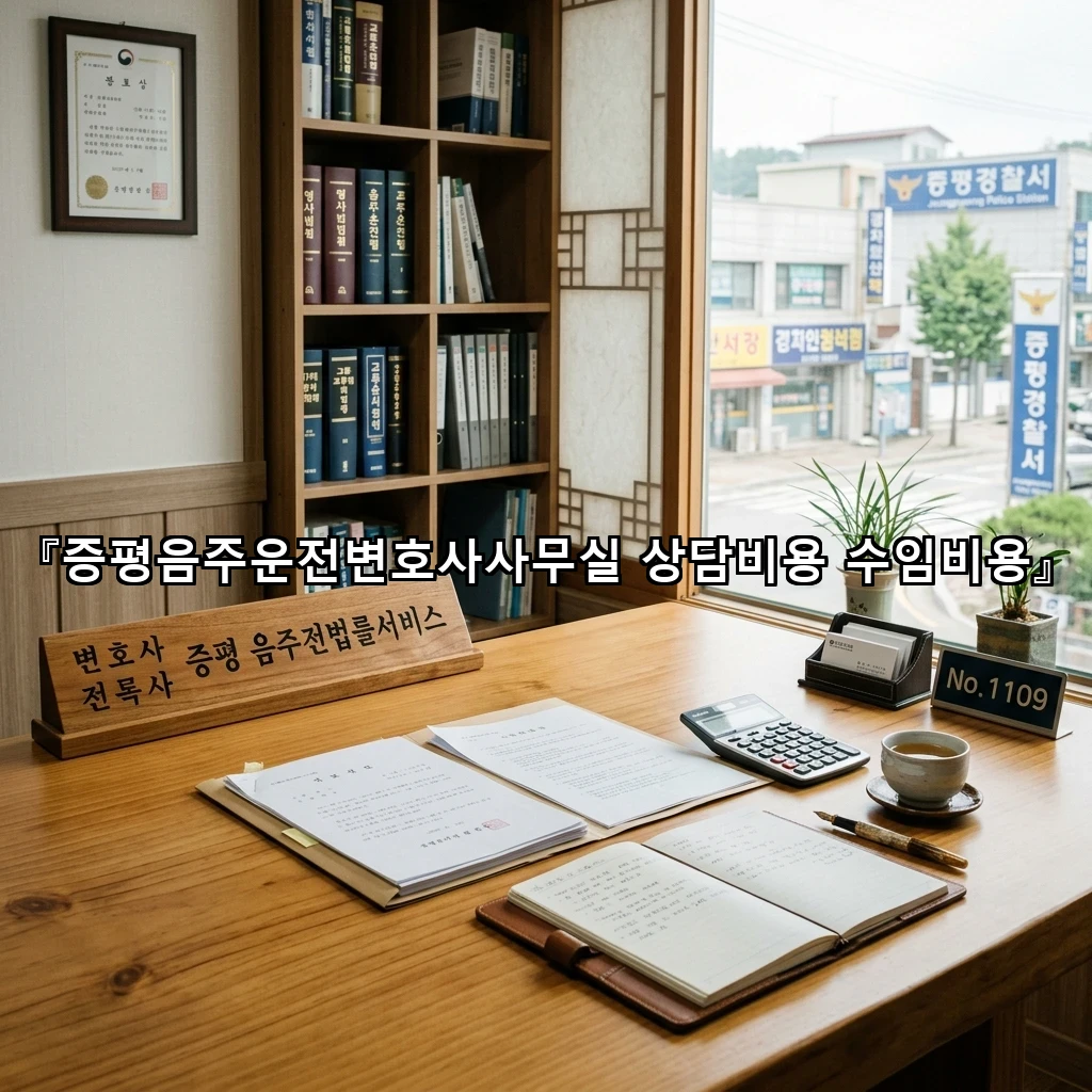 증평음주운전변호사사무실 상담비용 수임비용