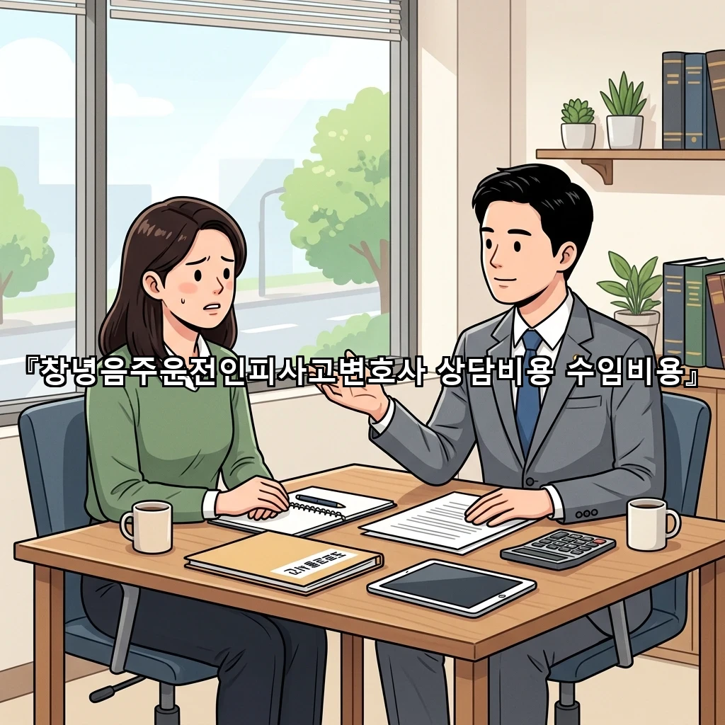 창녕음주운전인피사고변호사 상담비용 수임비용
