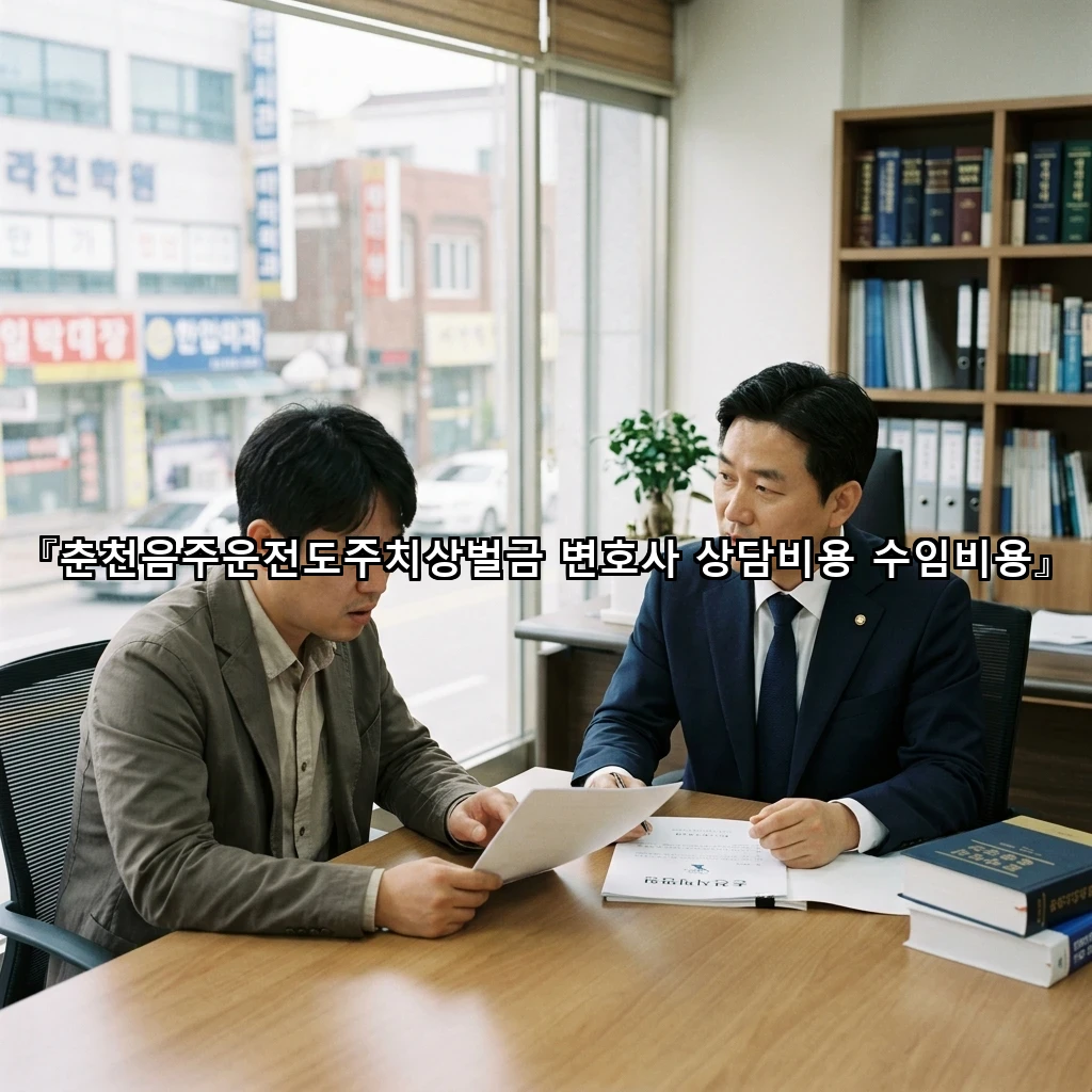 춘천음주운전도주치상벌금 변호사 상담비용 수임비용