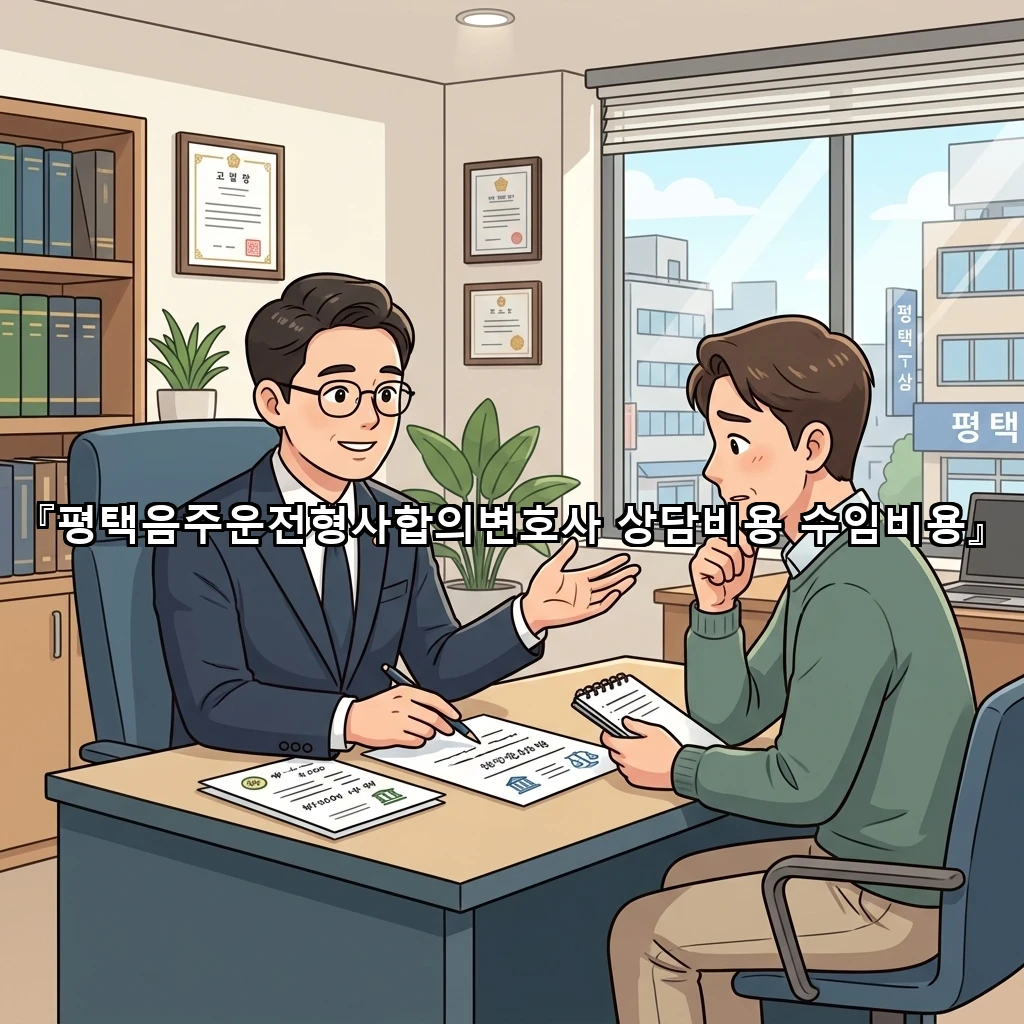 평택음주운전형사합의변호사 상담비용 수임비용