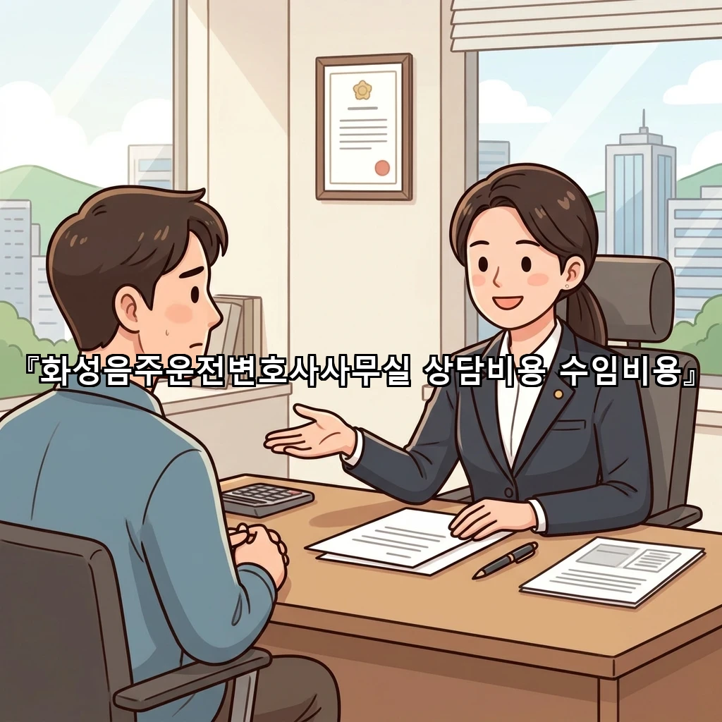 화성음주운전변호사사무실 상담비용 수임비용