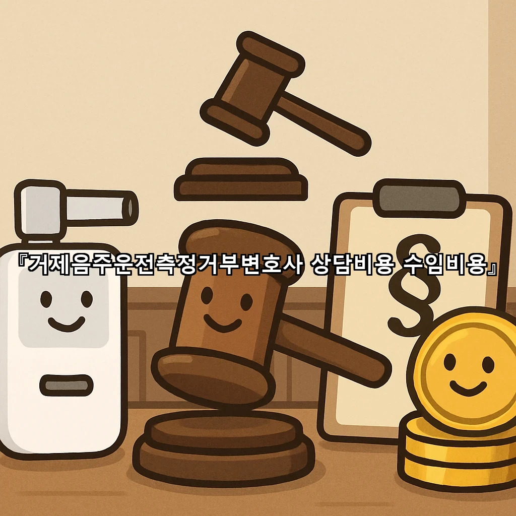 거제음주운전측정거부변호사 상담비용 수임비용