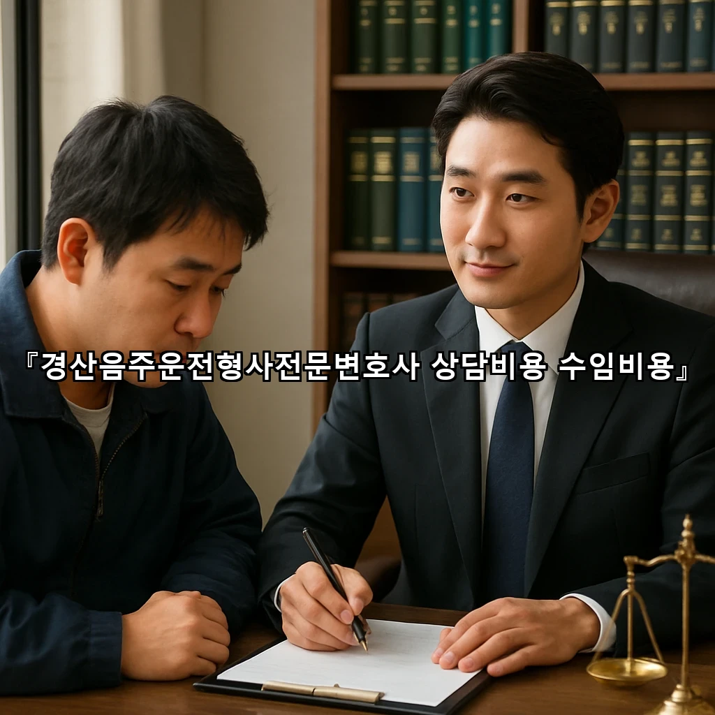 경산음주운전형사전문변호사 상담비용 수임비용