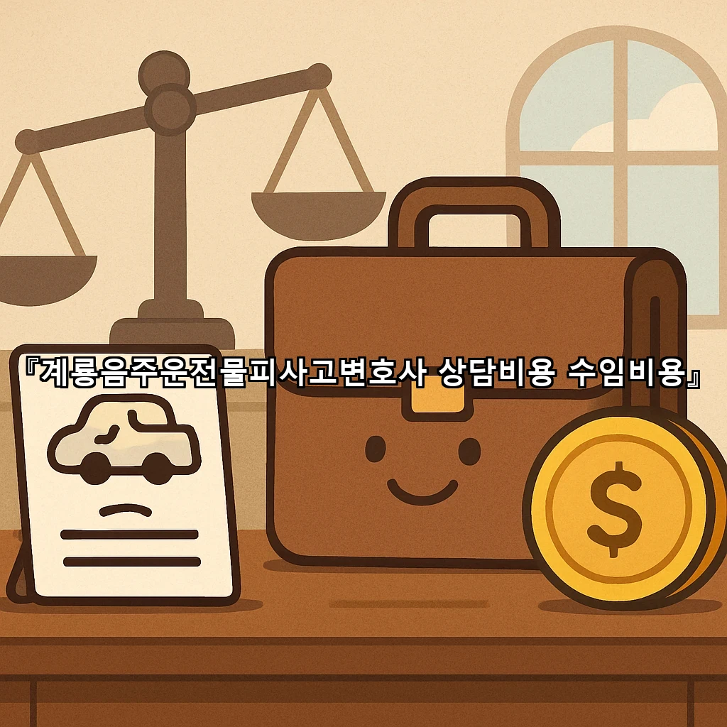 계룡음주운전물피사고변호사 상담비용 수임비용