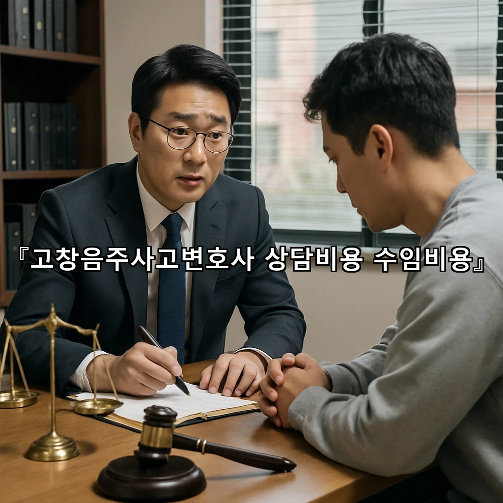 고창음주사고변호사 상담비용 수임비용