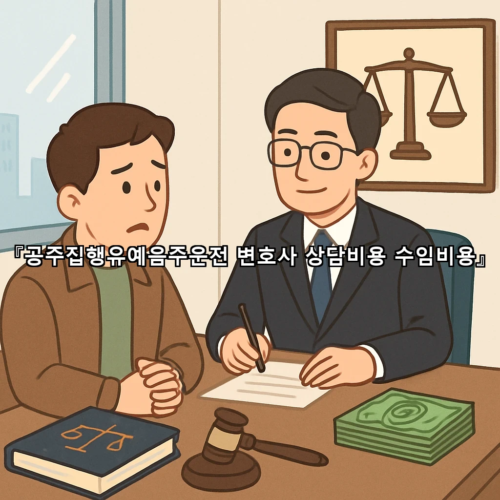 공주집행유예음주운전 변호사 상담비용 수임비용