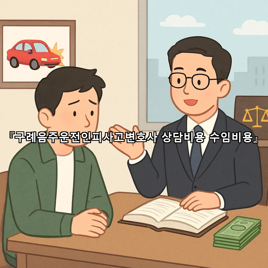 구례음주운전인피사고변호사 상담비용 수임비용