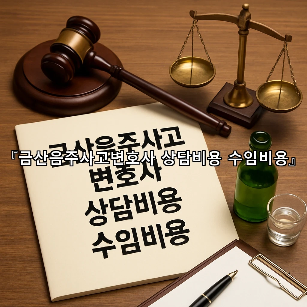 금산음주사고변호사상담비용수임비용 상담 전 준비하면 좋은 자료들