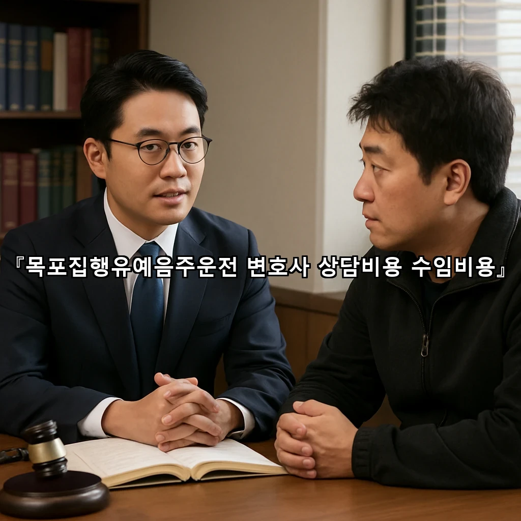 목포집행유예음주운전 변호사 상담비용 수임비용