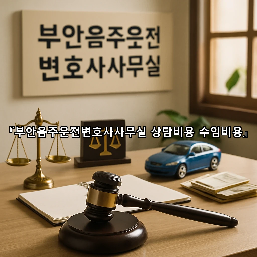 부안음주운전변호사사무실 상담비용 수임비용