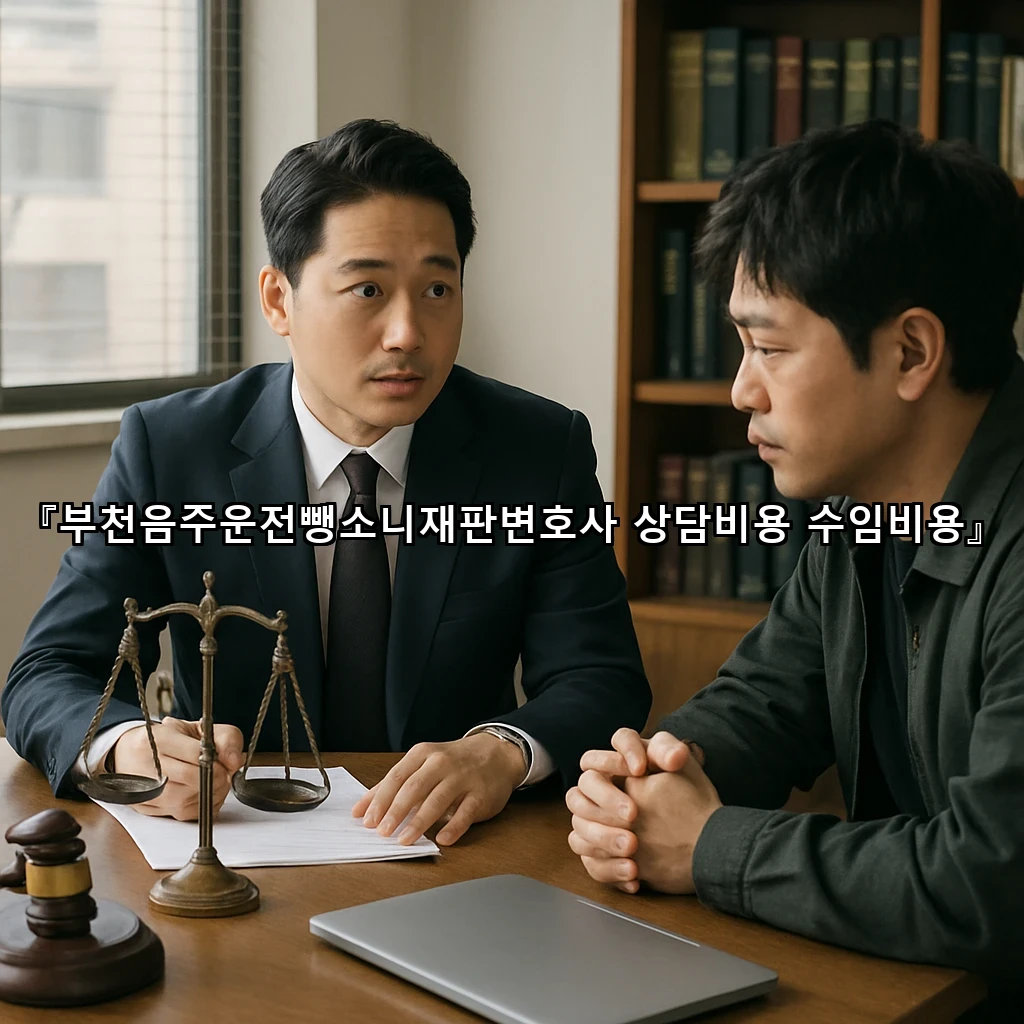 부천음주운전뺑소니재판변호사 상담비용 수임비용