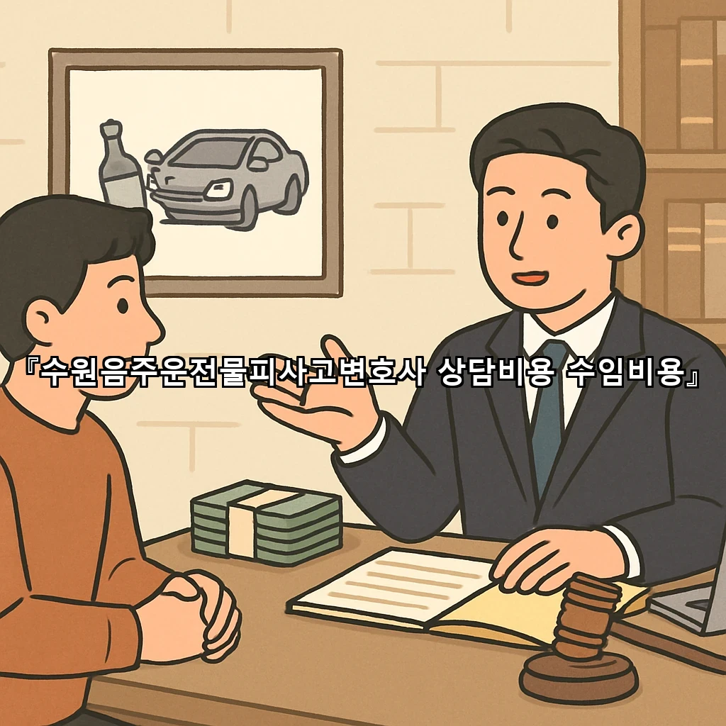 수원음주운전물피사고변호사 상담비용 수임비용