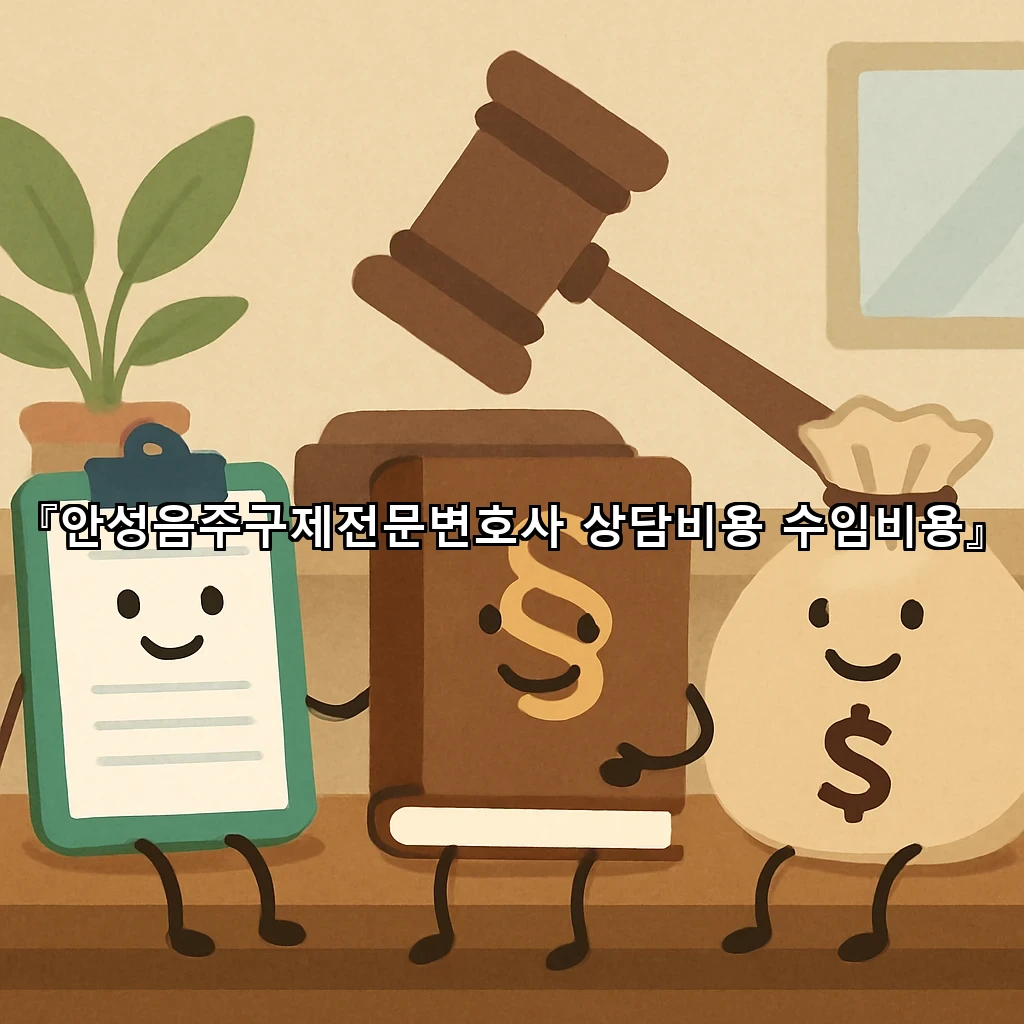 안성음주구제전문변호사 상담비용 수임비용