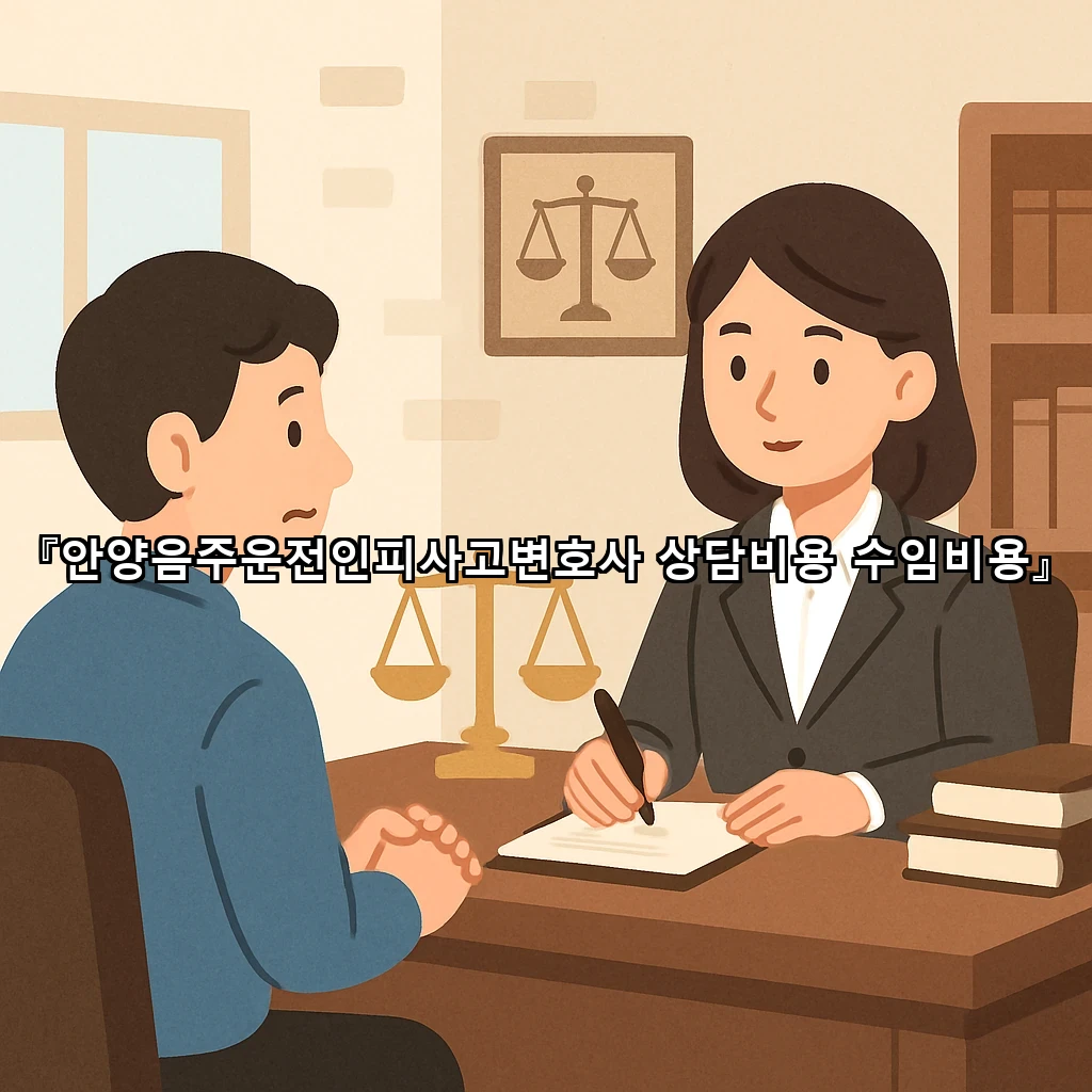 안양음주운전인피사고변호사 상담비용 수임비용
