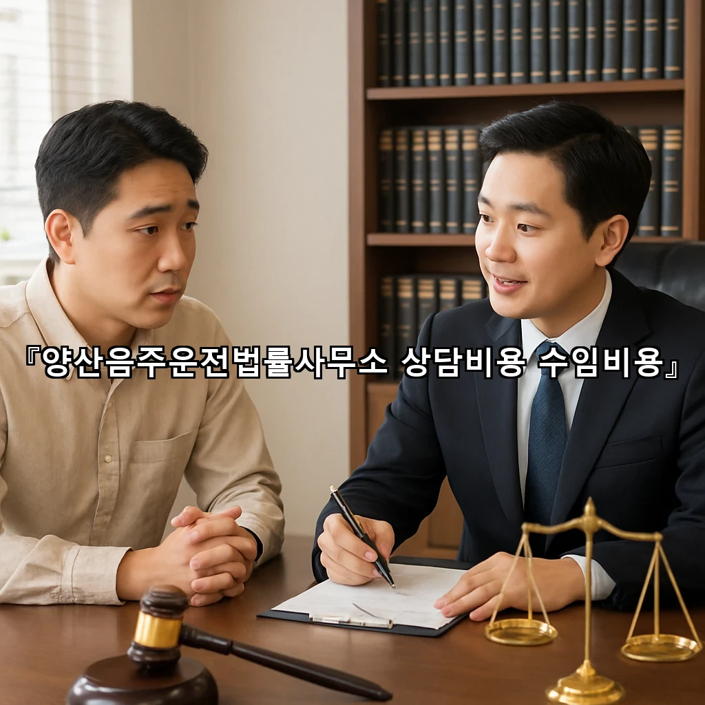 양산음주운전법률사무소상담비용수임비용 절차를 먼저 살피는 안내