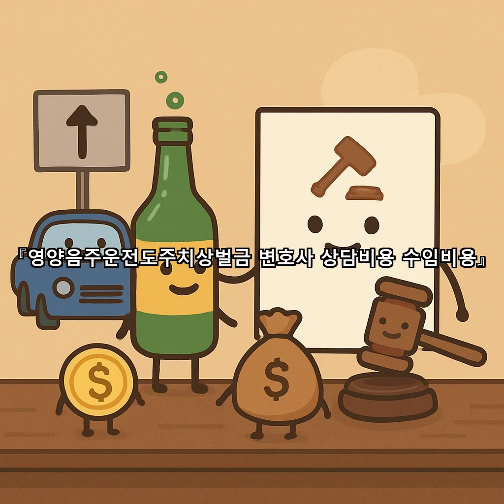 영양음주운전도주치상벌금 변호사 상담비용 수임비용