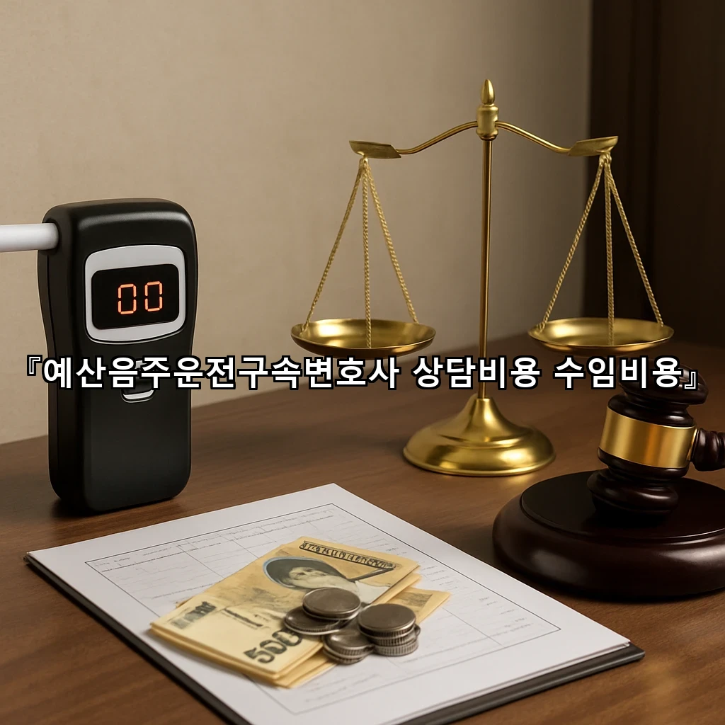예산음주운전구속변호사 상담비용 수임비용