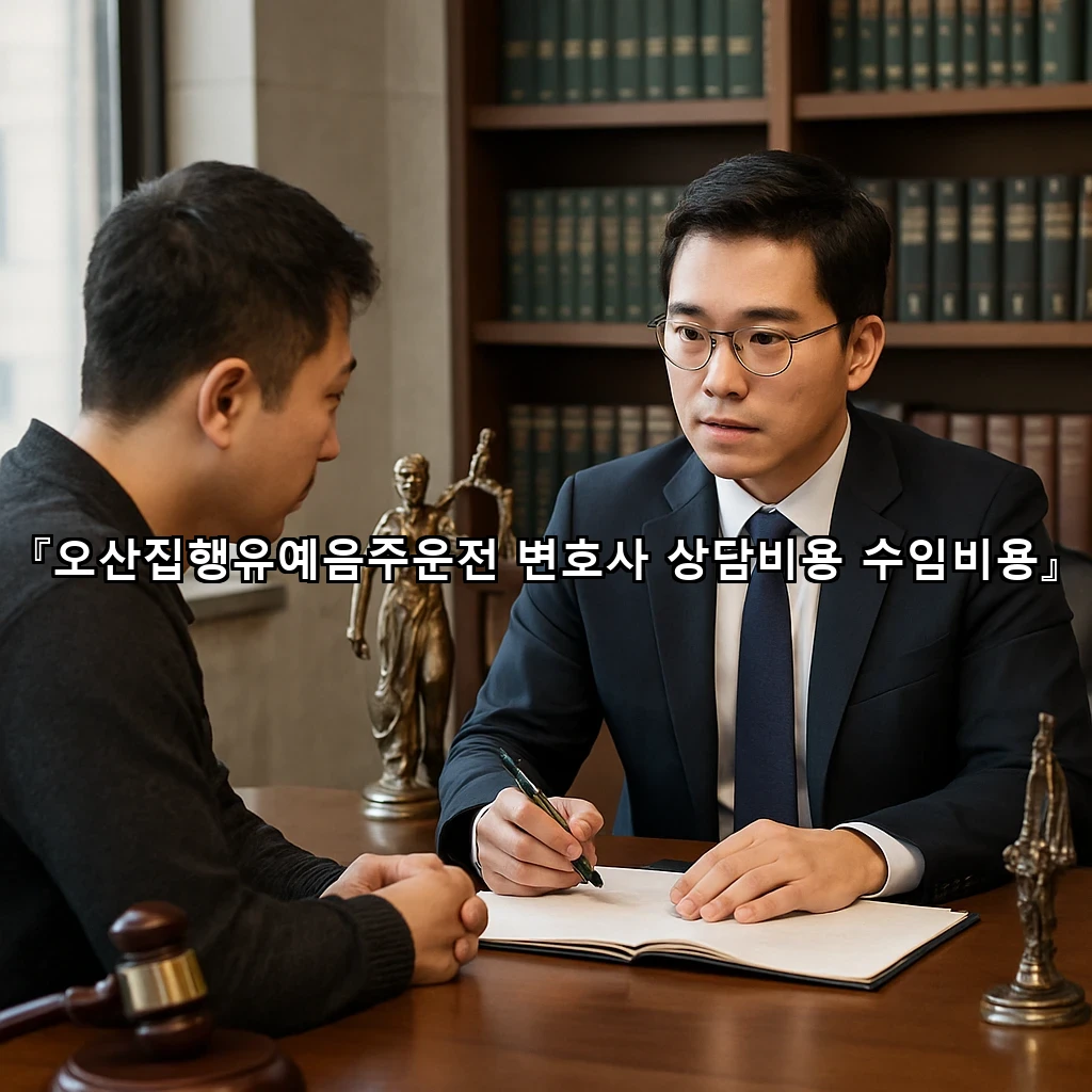 오산집행유예음주운전 변호사 상담비용 수임비용