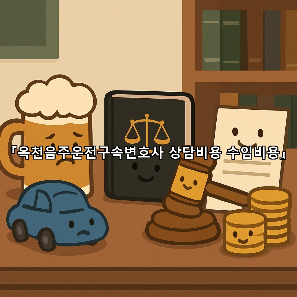 옥천음주운전구속변호사 상담비용 수임비용