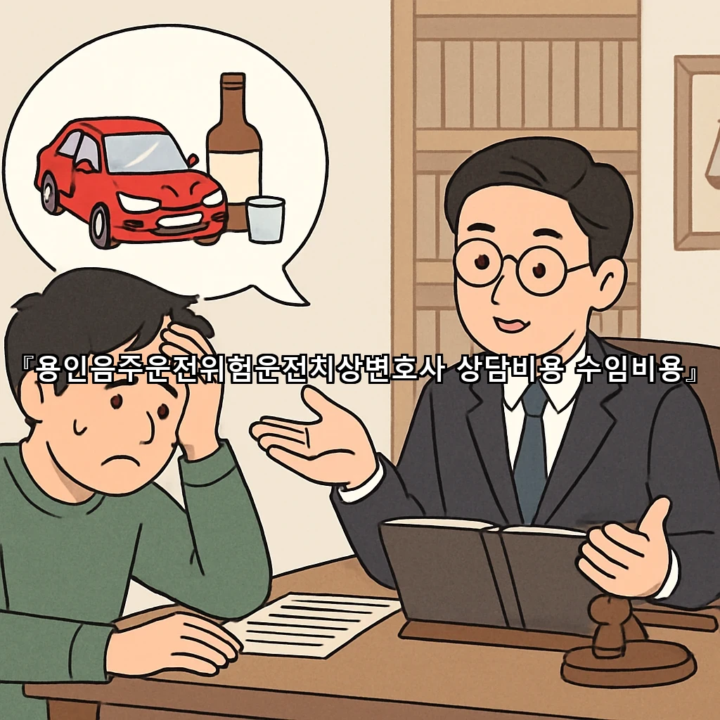 용인음주운전위험운전치상변호사 상담비용 수임비용