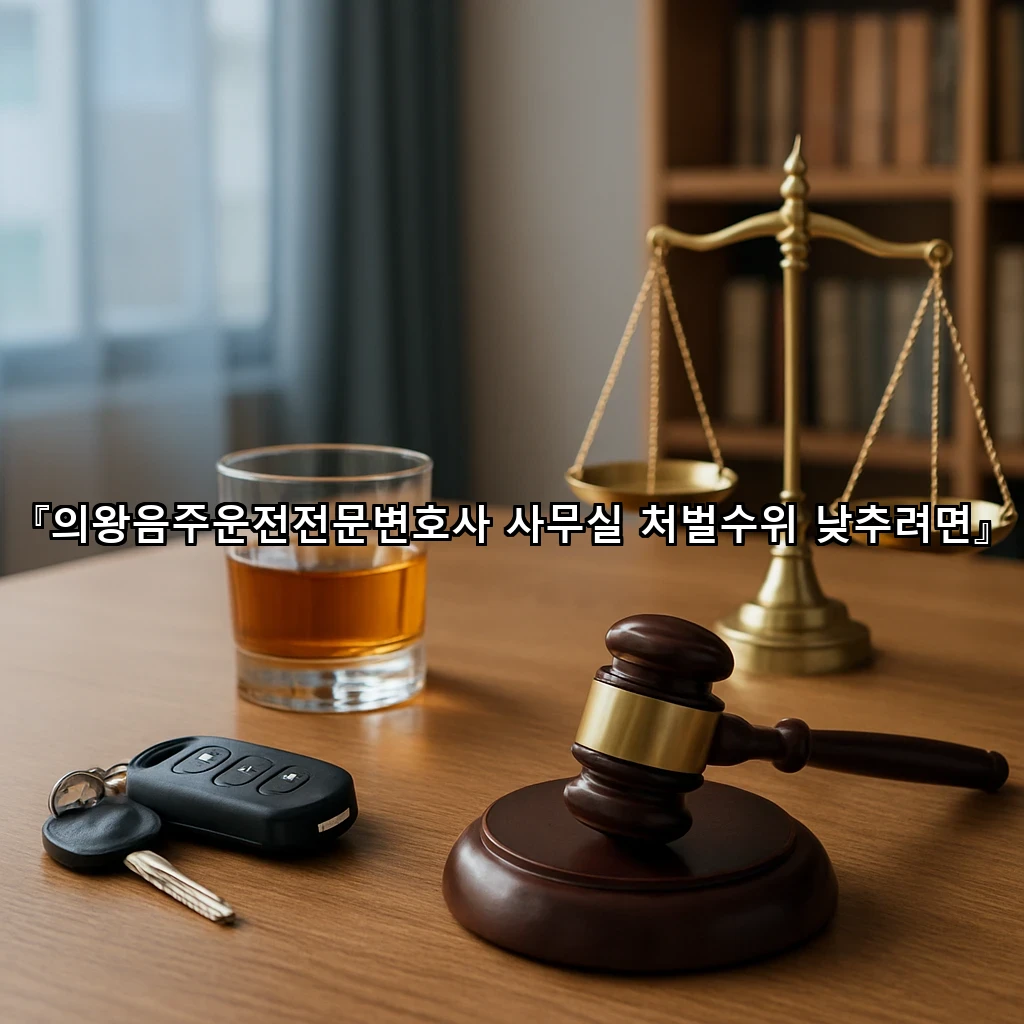 의왕음주운전전문변호사 사무실 처벌수위 낮추려면