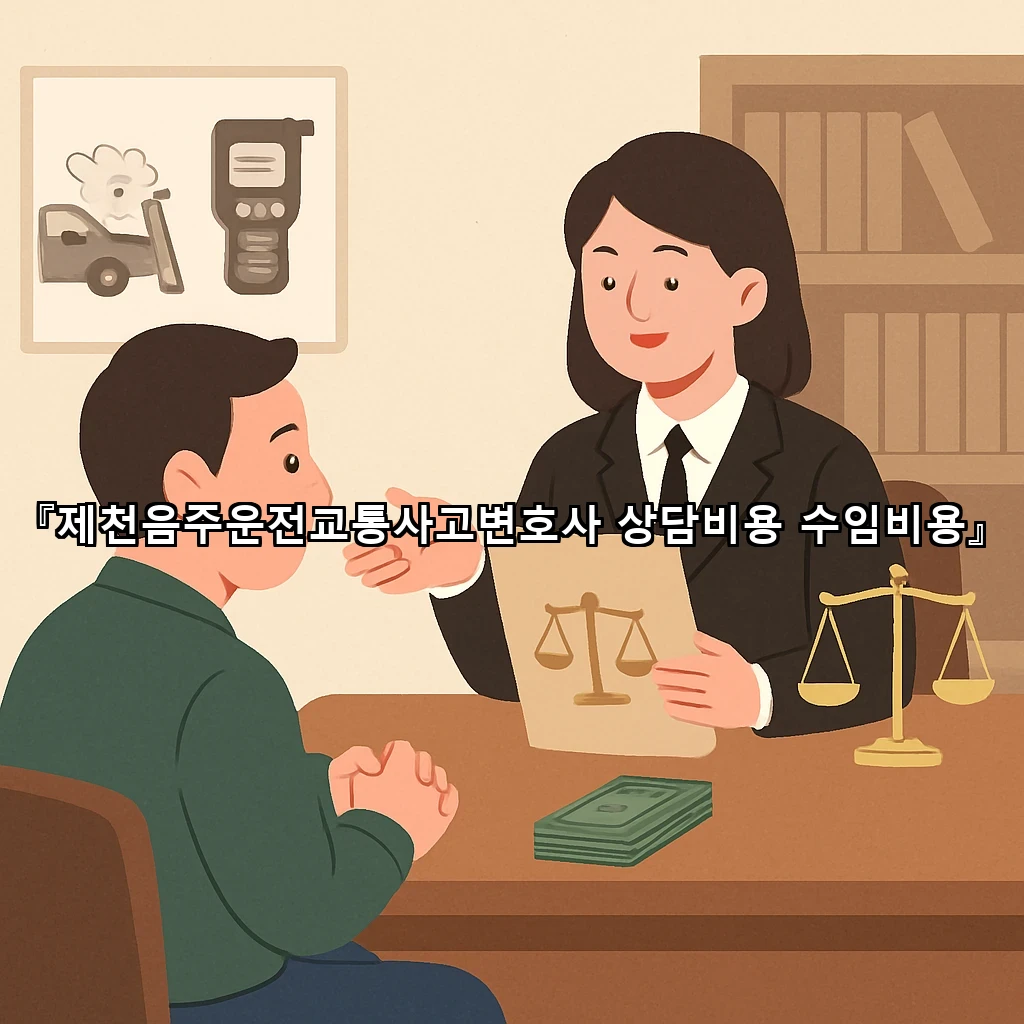 제천음주운전교통사고변호사 상담비용 수임비용