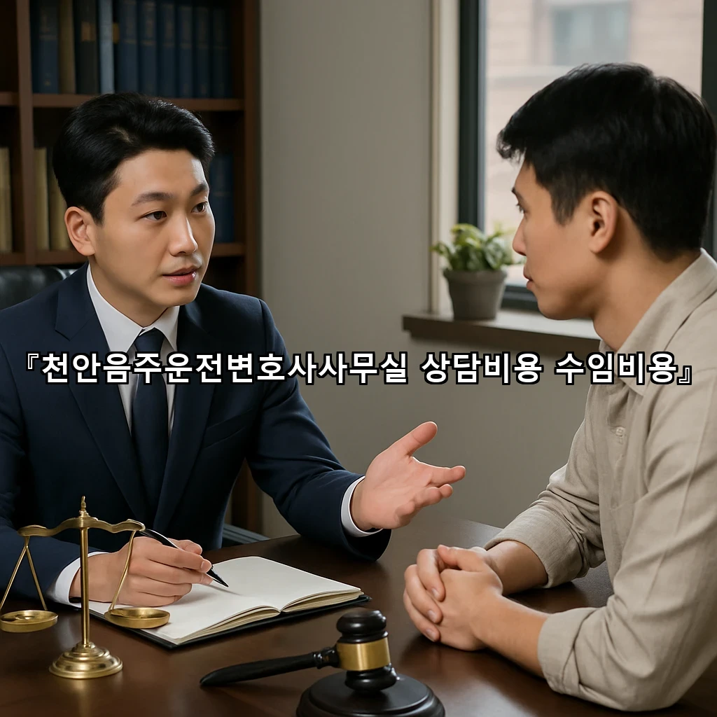 천안음주운전변호사사무실상담비용수임비용 절차부터 확인하는 첫걸음