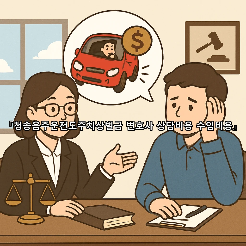청송음주운전도주치상벌금 변호사 상담비용 수임비용