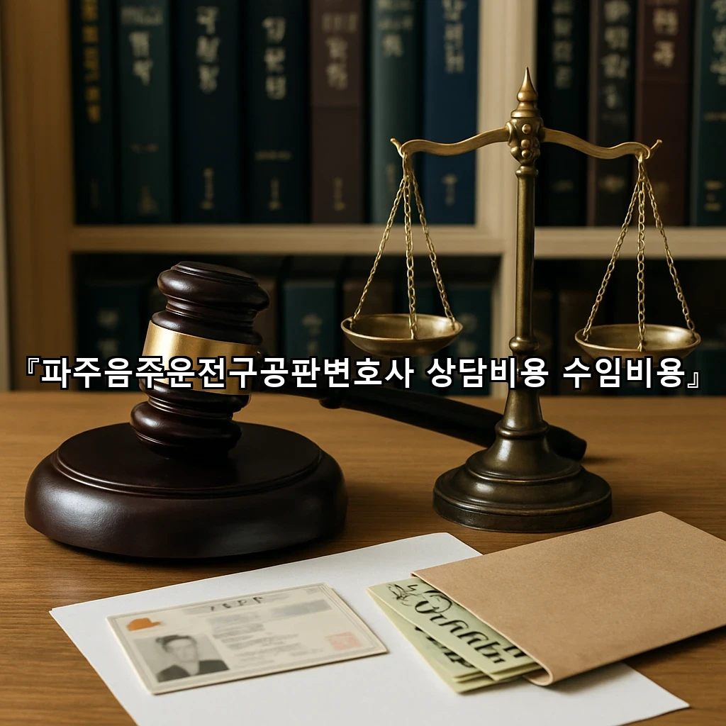 파주음주운전구공판변호사 상담비용 수임비용