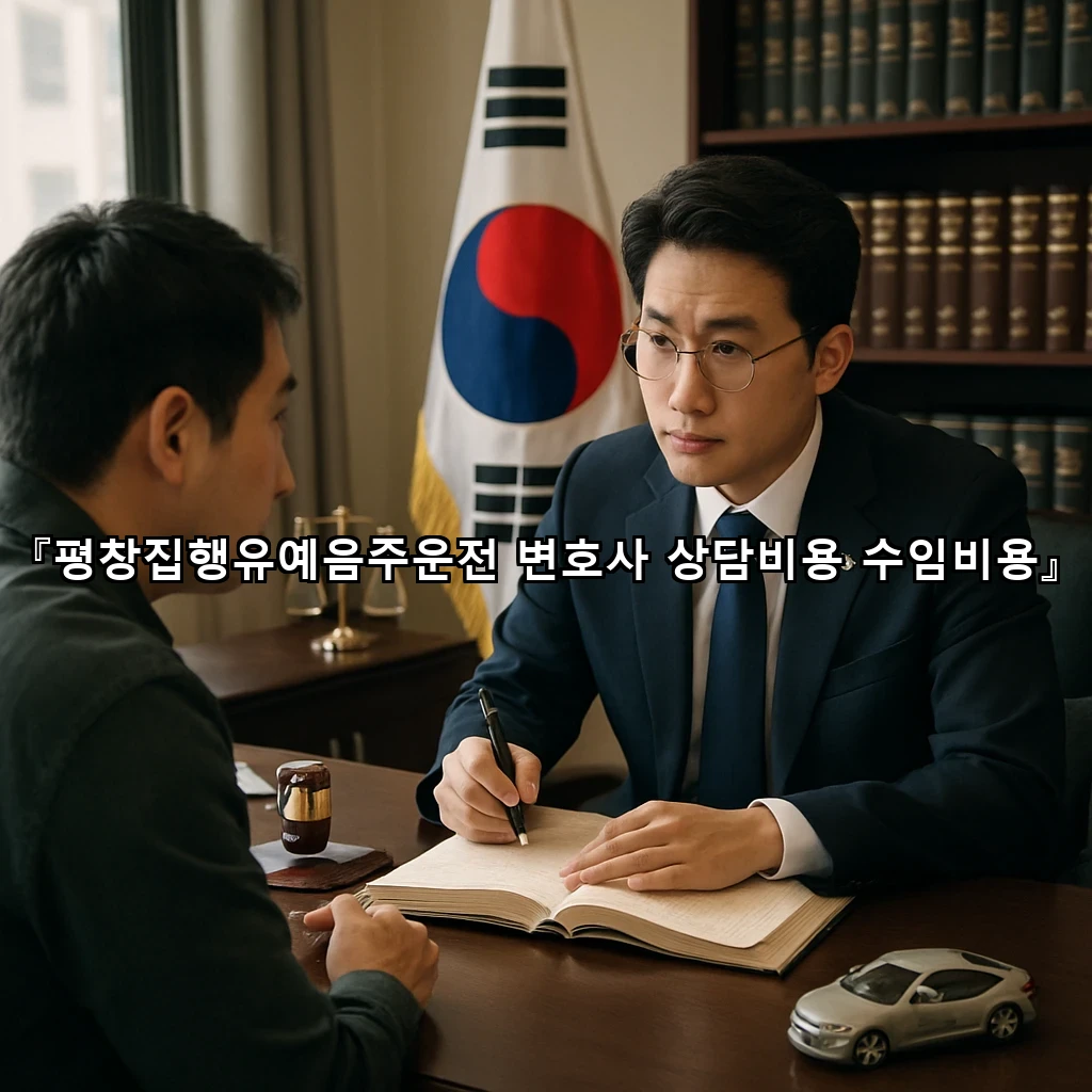 평창집행유예음주운전 변호사 상담비용 수임비용