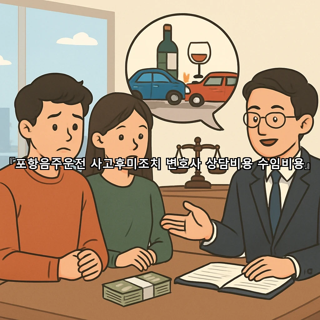 포항음주운전 사고후미조치 변호사 상담비용 수임비용